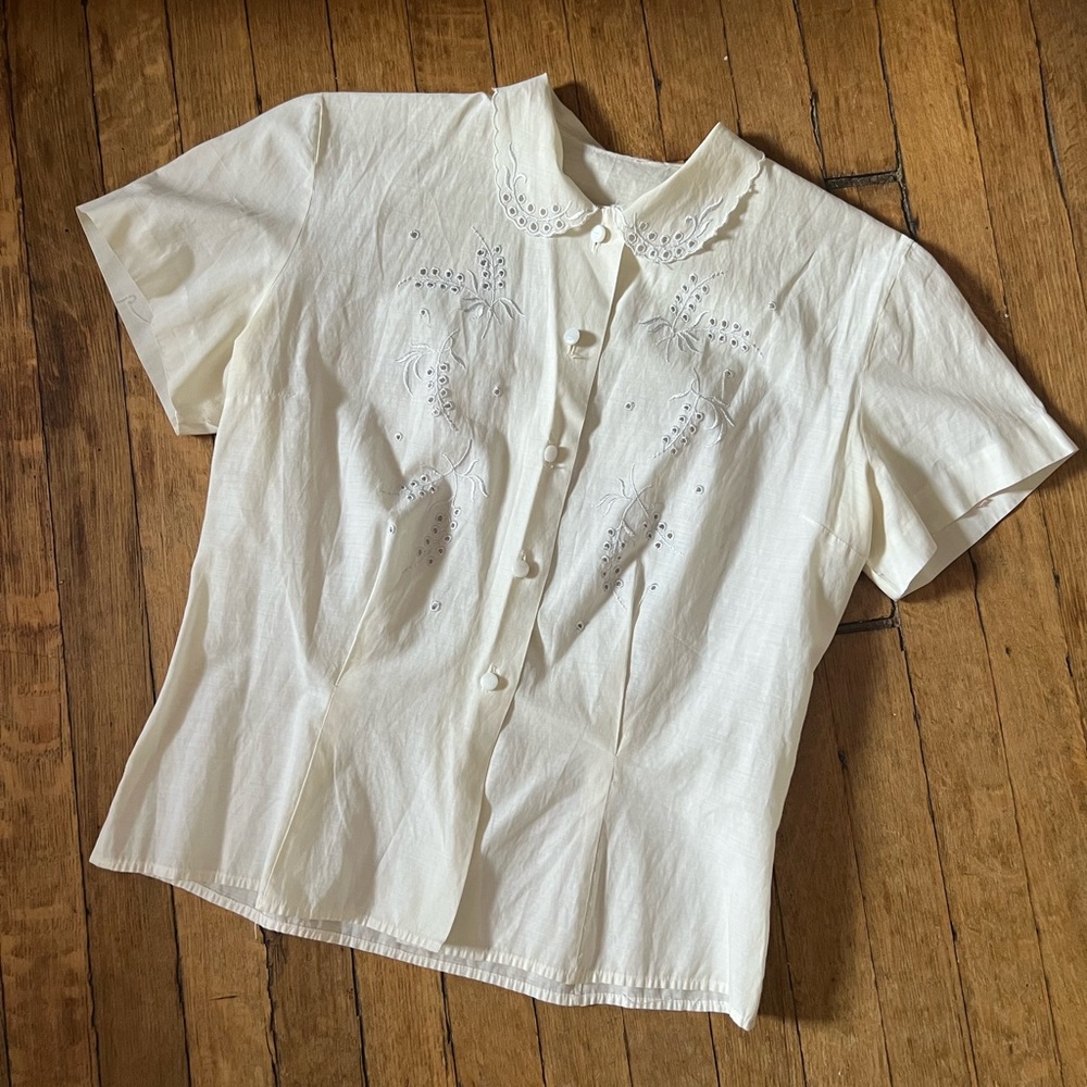 Vintage 1950s Cotton Blouse